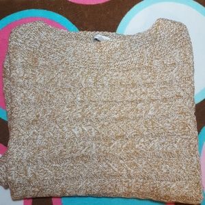 cable knit long sleeve sweater